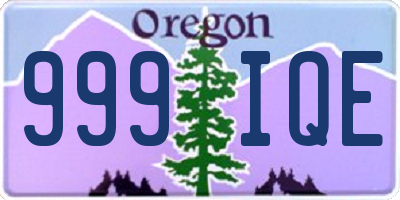 OR license plate 999IQE