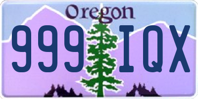 OR license plate 999IQX