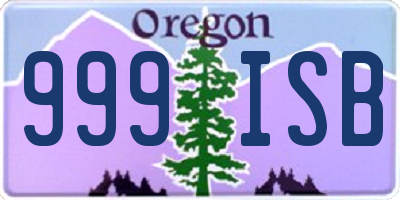 OR license plate 999ISB