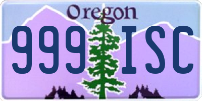 OR license plate 999ISC