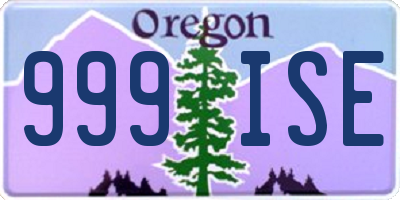 OR license plate 999ISE
