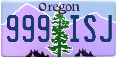 OR license plate 999ISJ