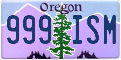 OR license plate 999ISM