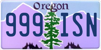 OR license plate 999ISN
