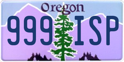OR license plate 999ISP