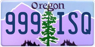OR license plate 999ISQ