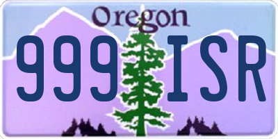 OR license plate 999ISR