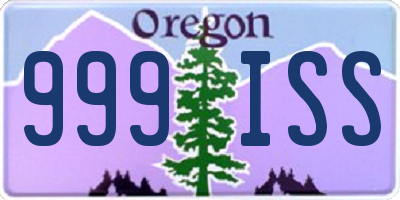 OR license plate 999ISS