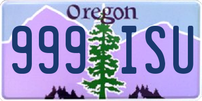 OR license plate 999ISU