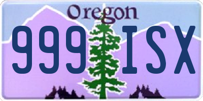 OR license plate 999ISX