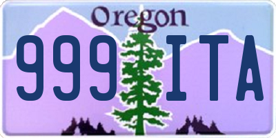 OR license plate 999ITA