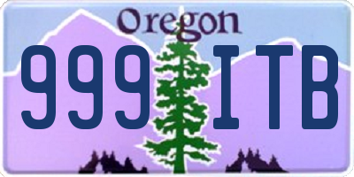 OR license plate 999ITB