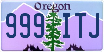 OR license plate 999ITJ