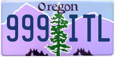 OR license plate 999ITL