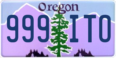 OR license plate 999ITO