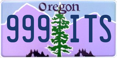 OR license plate 999ITS