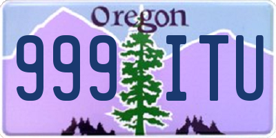 OR license plate 999ITU