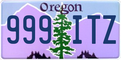 OR license plate 999ITZ