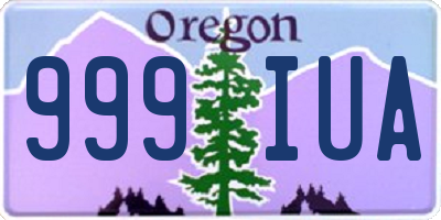 OR license plate 999IUA