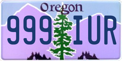 OR license plate 999IUR