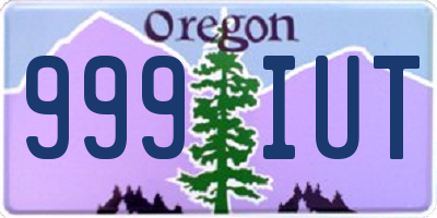 OR license plate 999IUT