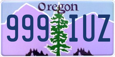 OR license plate 999IUZ