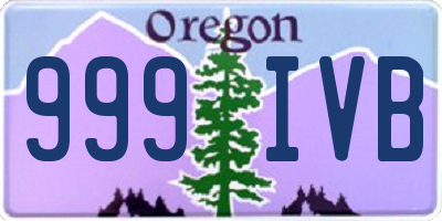OR license plate 999IVB