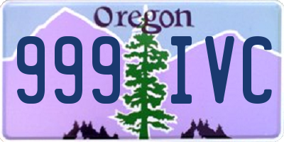 OR license plate 999IVC