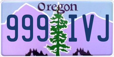 OR license plate 999IVJ