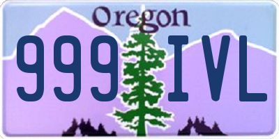 OR license plate 999IVL