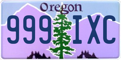 OR license plate 999IXC