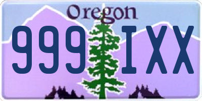OR license plate 999IXX