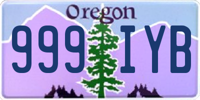 OR license plate 999IYB