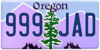 OR license plate 999JAD