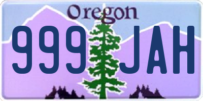 OR license plate 999JAH