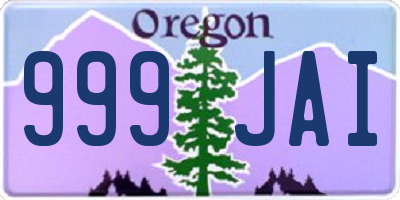 OR license plate 999JAI