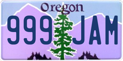 OR license plate 999JAM