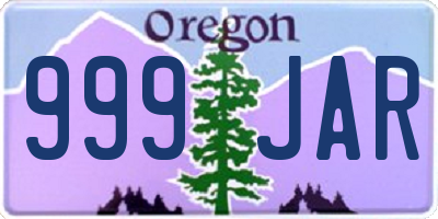 OR license plate 999JAR