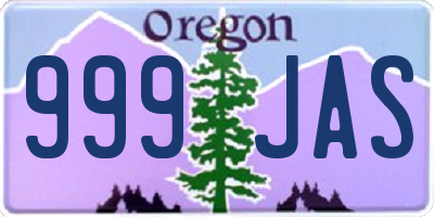 OR license plate 999JAS