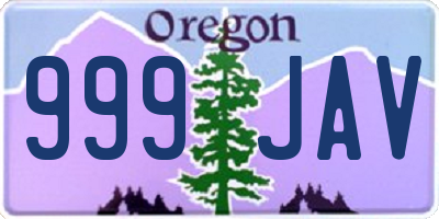 OR license plate 999JAV