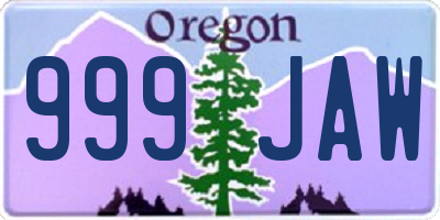 OR license plate 999JAW