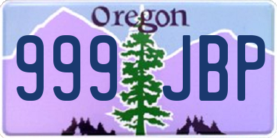 OR license plate 999JBP