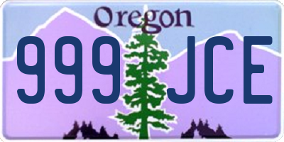 OR license plate 999JCE