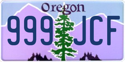 OR license plate 999JCF