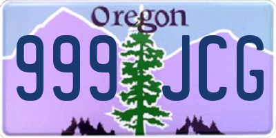 OR license plate 999JCG