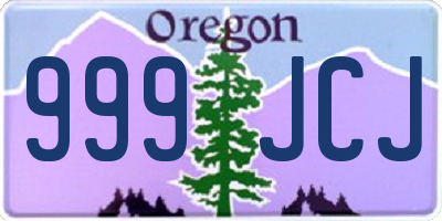 OR license plate 999JCJ