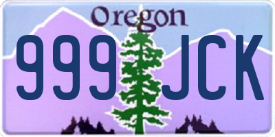 OR license plate 999JCK