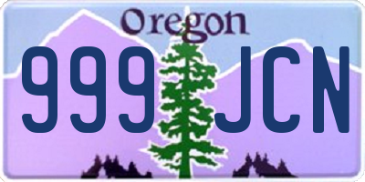 OR license plate 999JCN