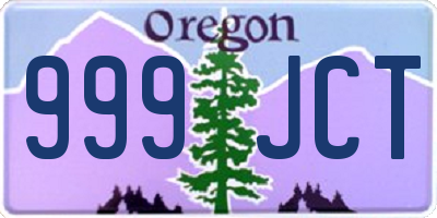 OR license plate 999JCT