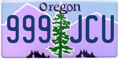 OR license plate 999JCU